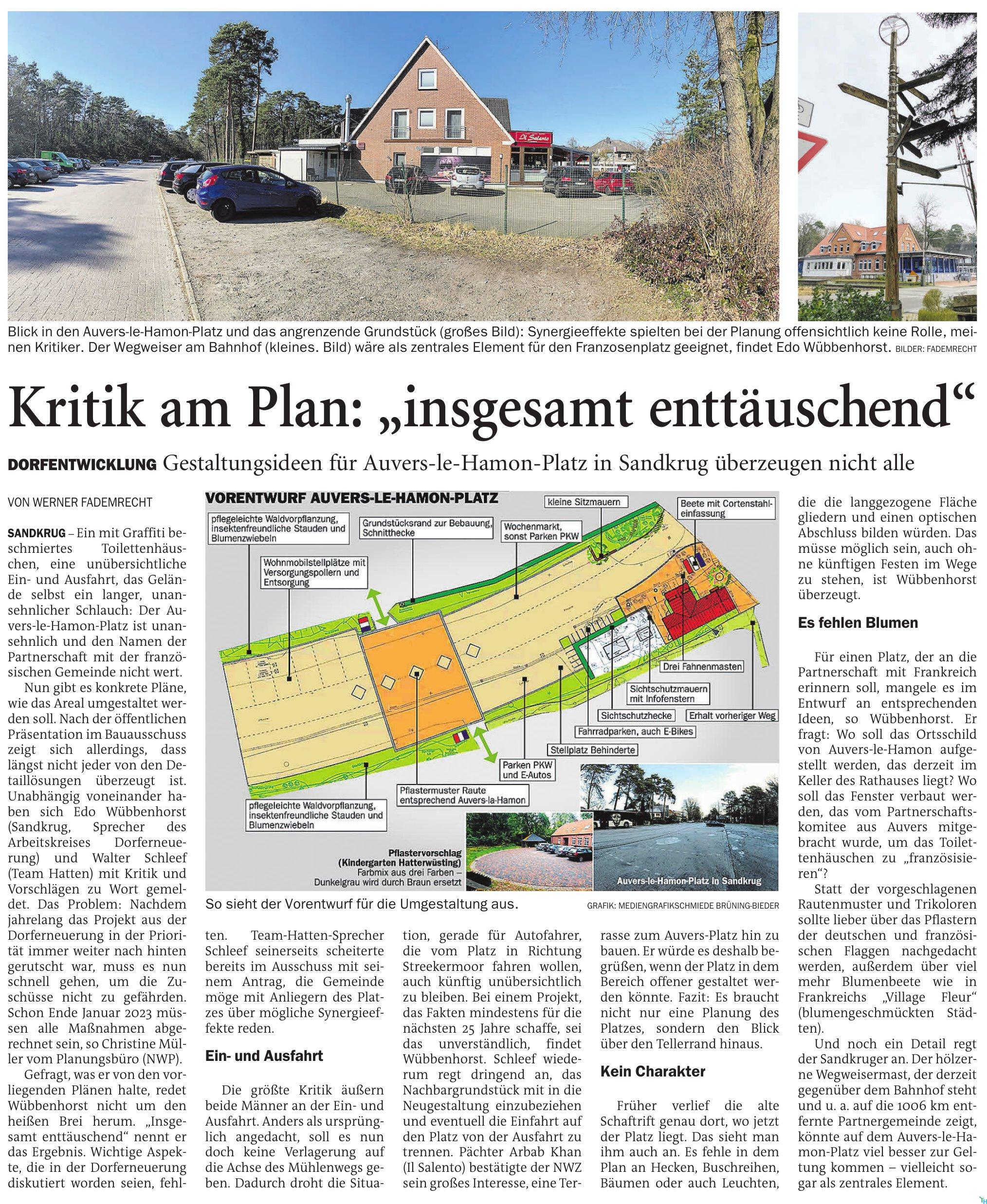 Kritik am Plan: insgesamt enttäuschend