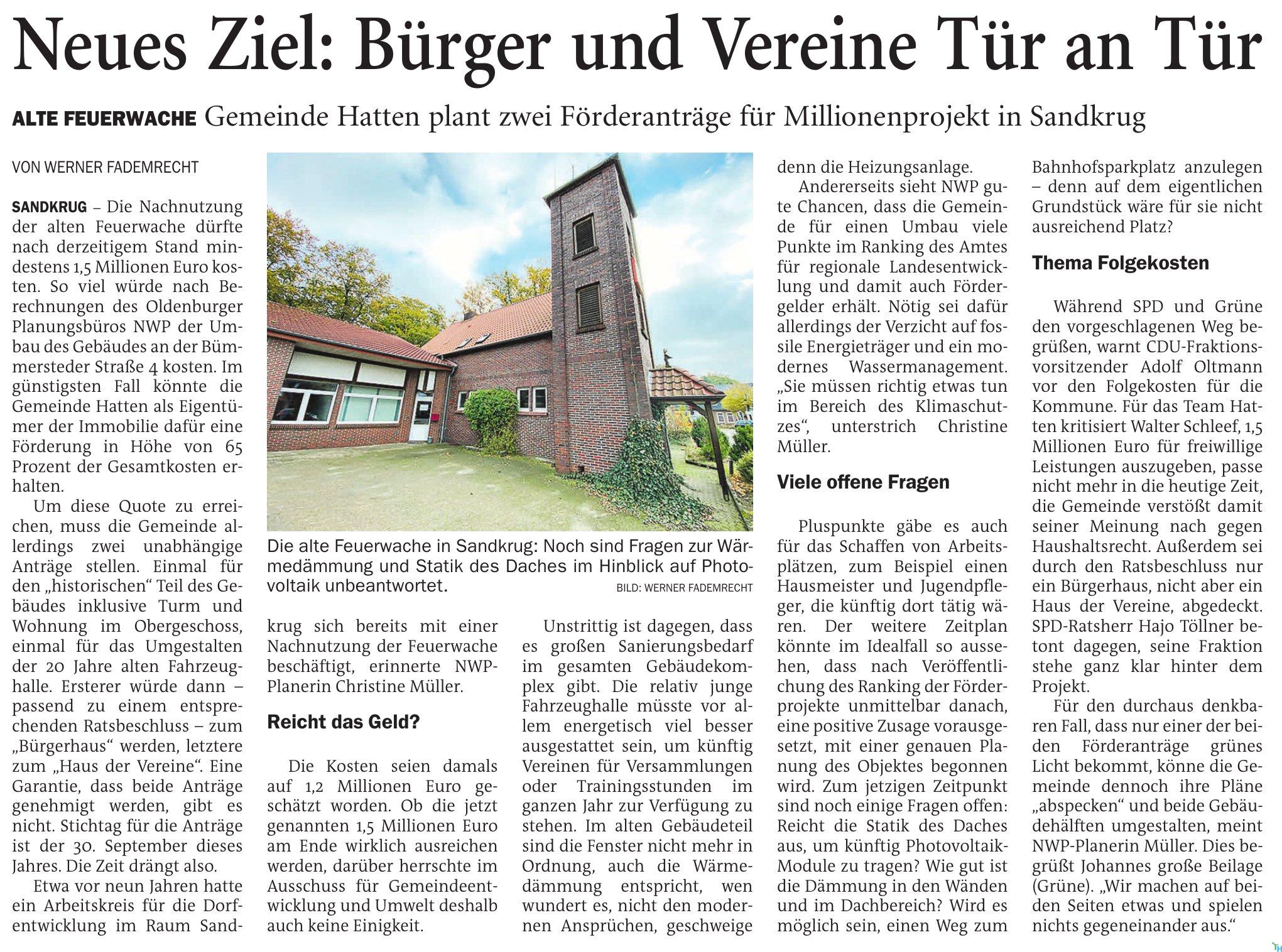 Neues Ziel: Bürger und Vereine Tür an Tür