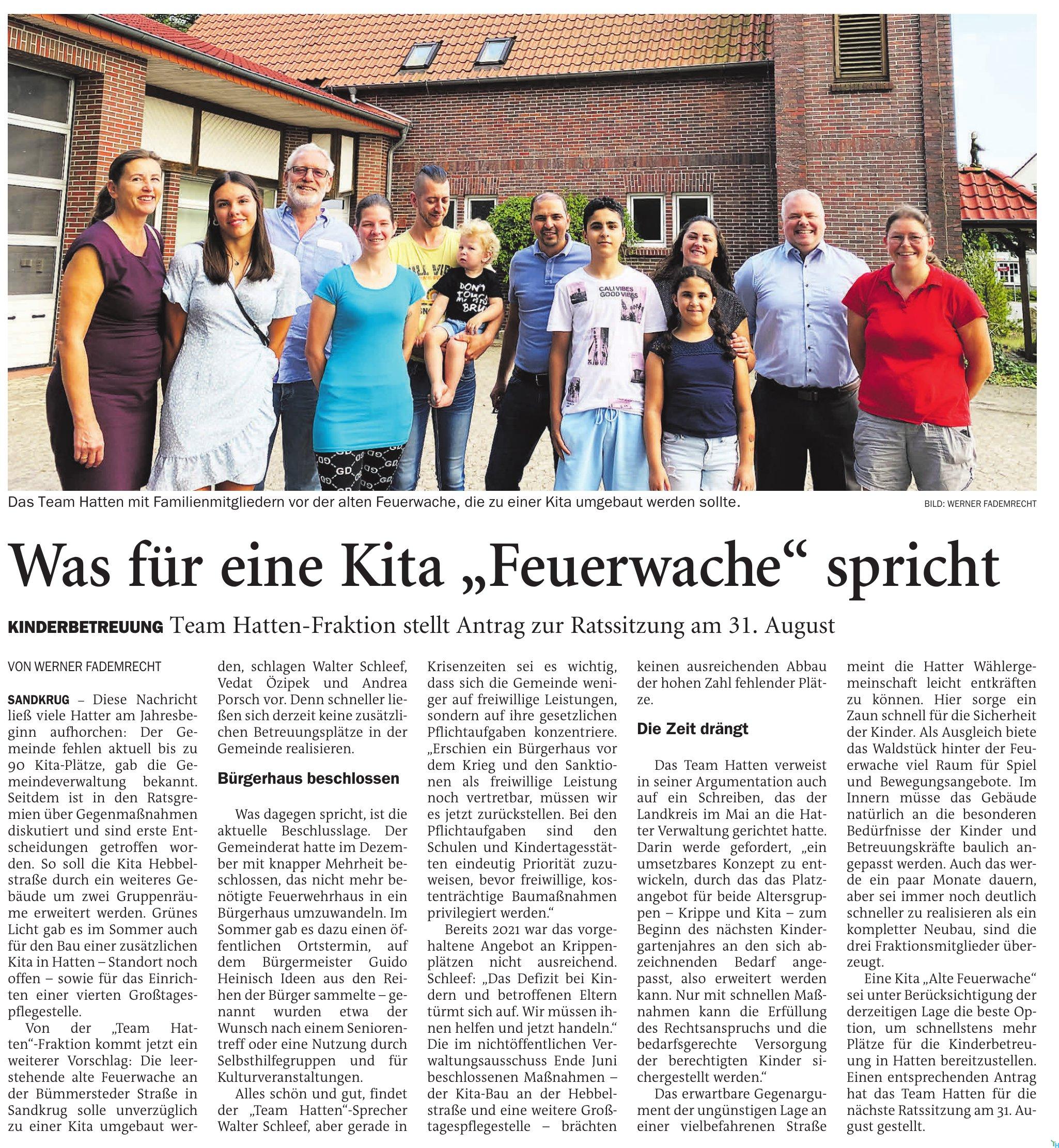 Was für eine Kita "Feuerwache" spricht