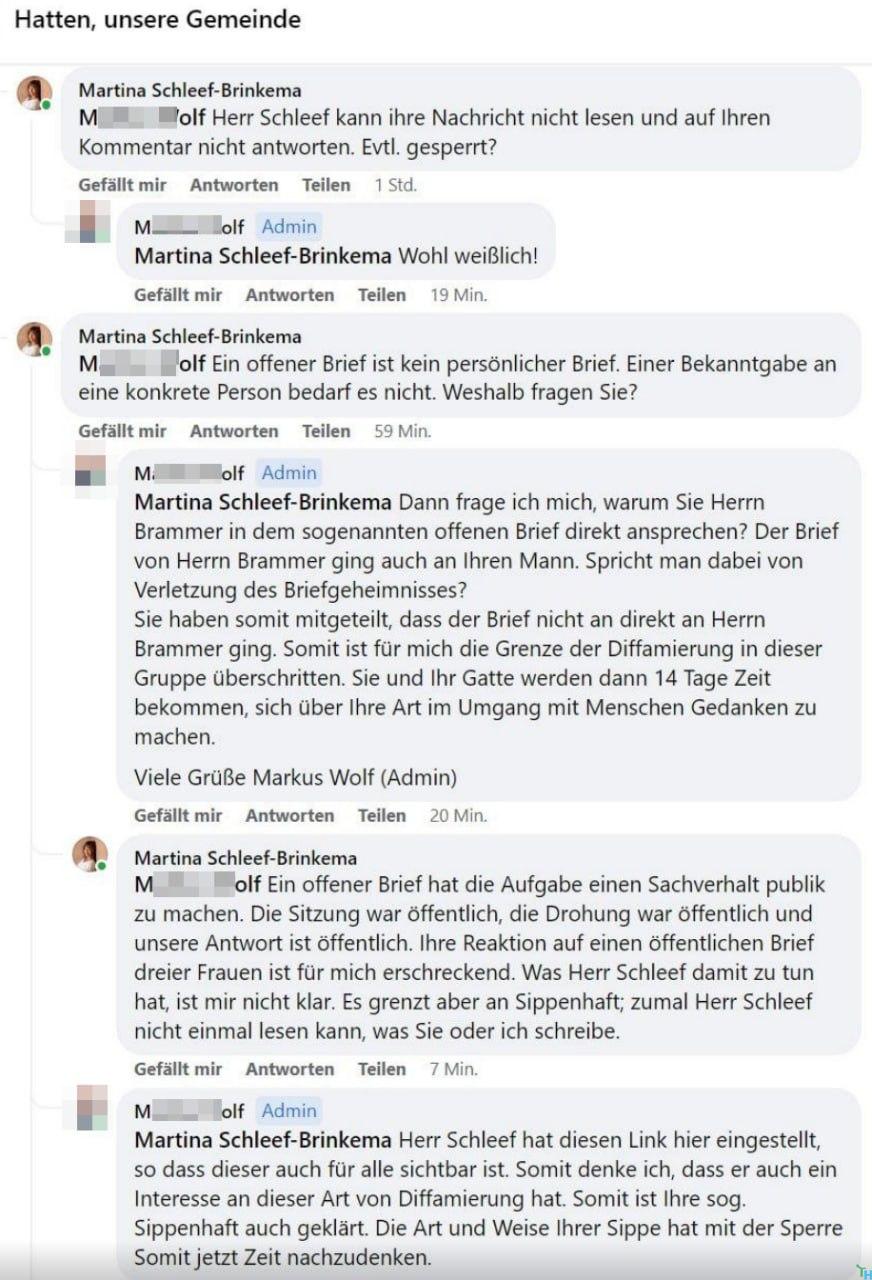 SPD Ratsherr und Admin: wo beginnt Willkür gegen Frauen der Gemeinde?