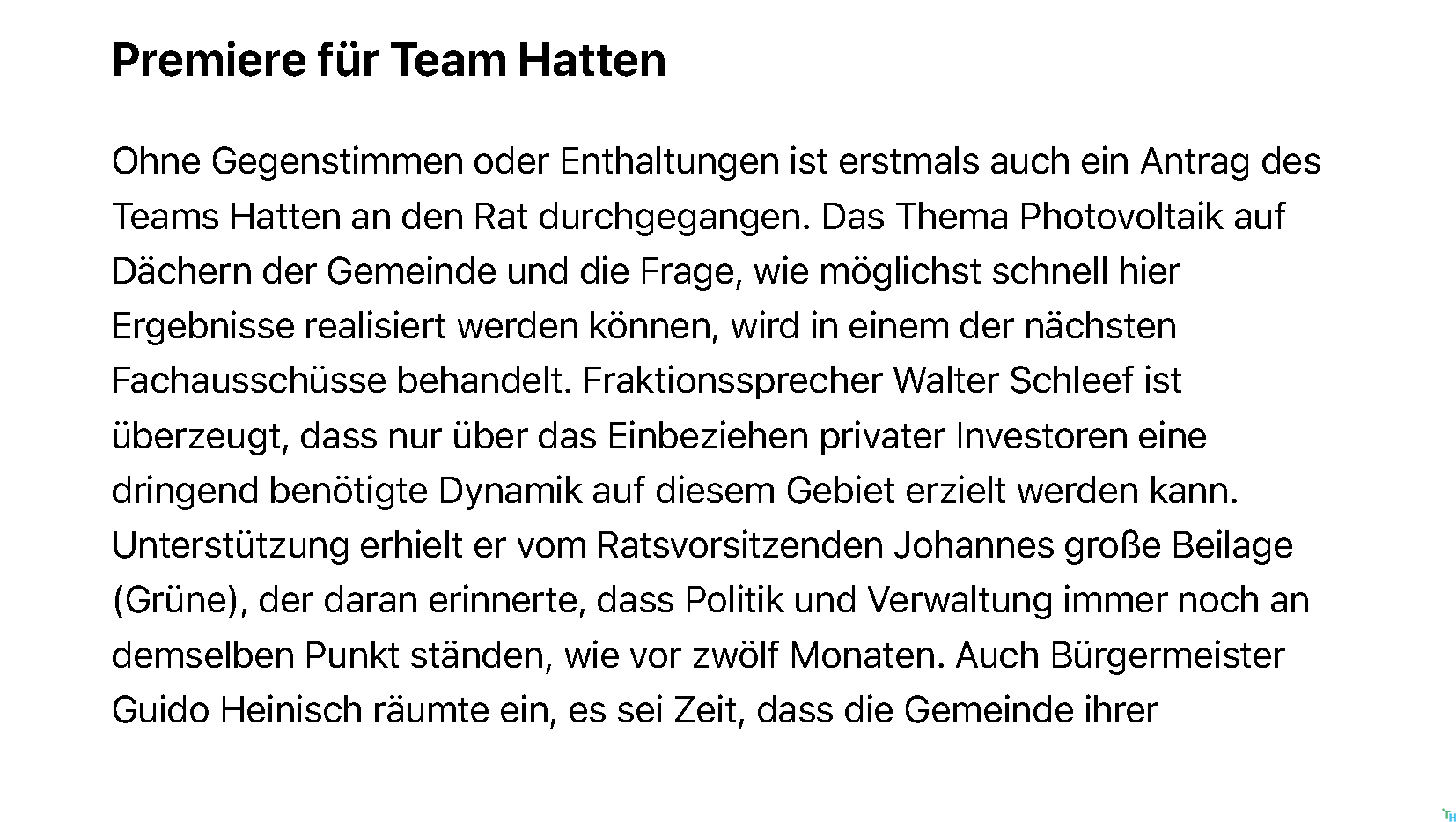 29.09.2023 PREMIERE Team Hatten