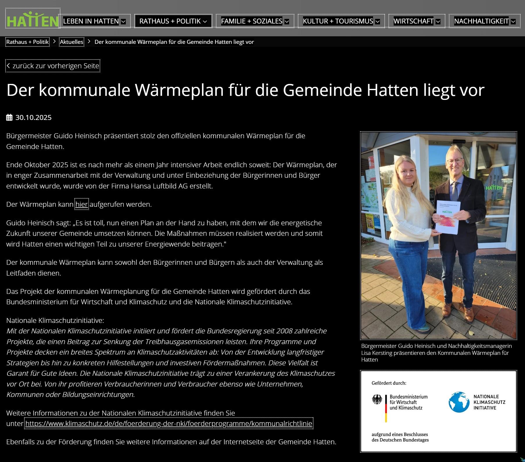 Fraktionen der SPD und GRÜNE im Hatter Rat lassen laufen…